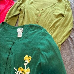 Modcloth Green and Olive Cardigans